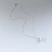 Bridal jewelry necklace white teardrop pearl pendant,