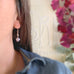 Gem Nugget Earrings in Lilac Opal Glass