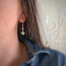 Gem Nugget Earrings in Light Green Opal Glass