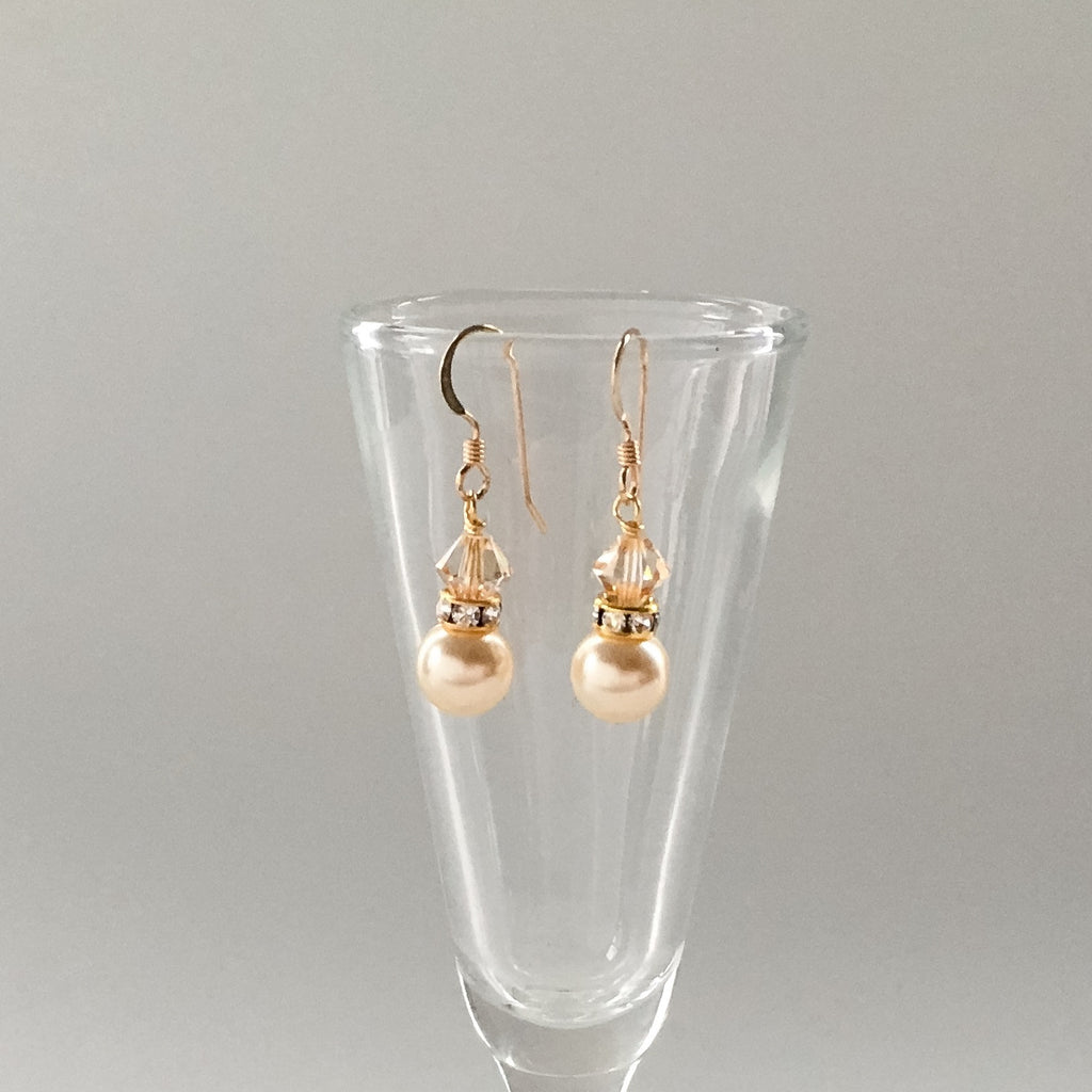 affordable gold bridesmaids gift jewelry earrings pearl drop