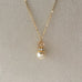 gold pearl pendant necklace 