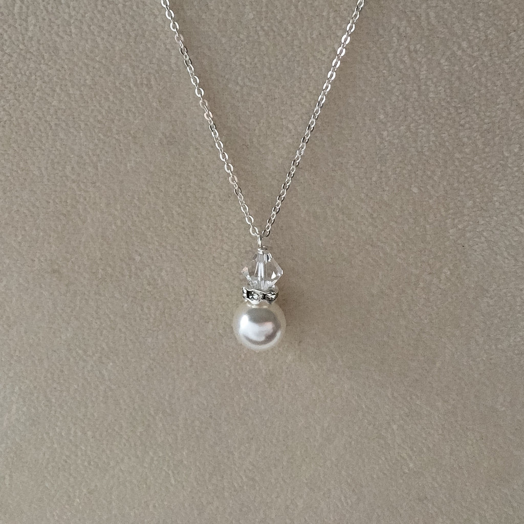 Pearl Pendant Necklace Set with Enamel - Officewear Jewellery - Gift for  Girl Friend - Maanya Pearl Pendant Set By Blingvine