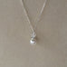 pearl pendant on silver sparkly chain for bridesmaid gift
