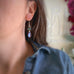 Teardrop Earrings Medium Length in Purple Iris