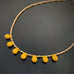 yellow glass teardrop adjustable length choker necklace
