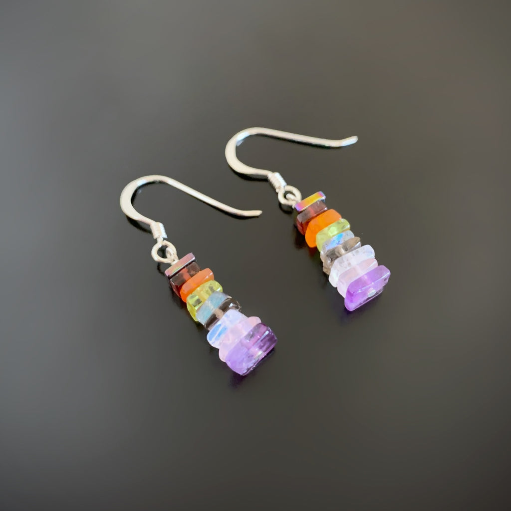 Rainbow Stone Earrings