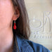 Flower Earrings in Red