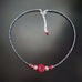 Flower Beaded Necklace in Red