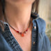 Teardrop Necklace in Rhubarb Pink