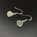 ruby in zoisite flat teardrop earrings with sterling silver french hook ear wires. 