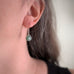 ruby in zoisite earrings, faceted teardrop shape with sterling ear wires.