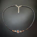 Flower Beaded Necklace in Blue and Copper