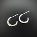Sterling Silver Small Hammered Hoop Earrings with Post