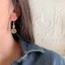Flower Earrings in Tan and Turquoise