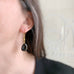 Black Rustic Teardrop Earrings