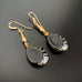 Black Rustic Teardrop Earrings