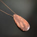 jasper teardrop pendant on coppery chain
