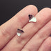 tiny sterling silver ginkgo stud earrings