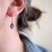 Flower Bud Earrings with pink handmade Ukrainian lampwork glass