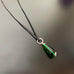emerald green teardrop glass pendant