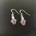 purple snd silver cluster earrings