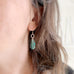 teal teardrop glass earrings