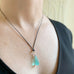 teal glass teardrop pendant