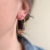 Crystal Point Hoop in gold and rose gold crystal