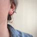 Crystal Point Hoop in gold and clear