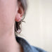Crystal Point Hoop in sterling silver and clear