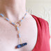 wear this sodalite and czech flass necklace multiple ways