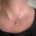 Spark, sterling silver and white sapphire necklace