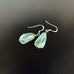 faceted green fluorite nugget earrings