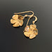 Pretty Petals, Golden Brass Flower Earrings