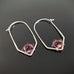 Crystal Point Hoop in sterling silver and dusty rose