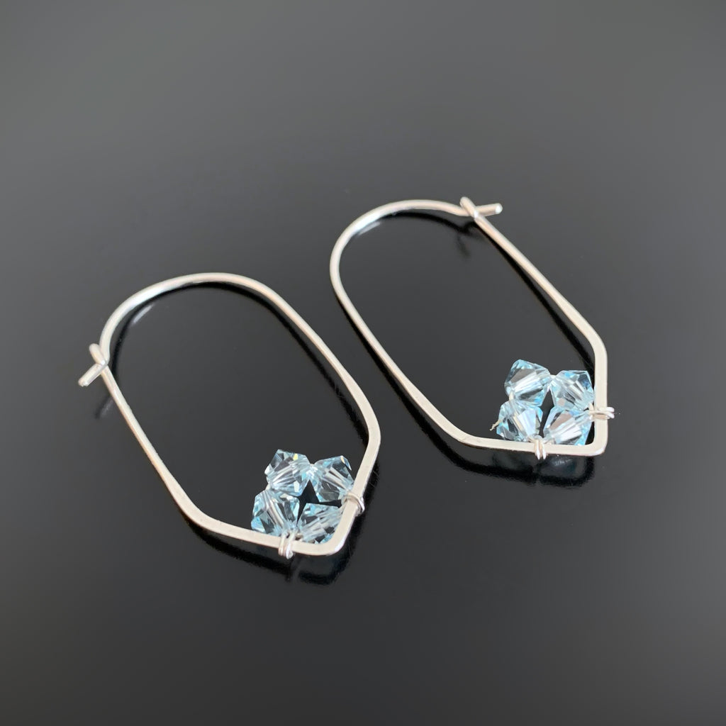 Blue Moonstone Small and Simple Silver Post Earrings – Adorn Jewelry and  Accessories