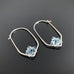 Crystal Point Hoop in sterling silver and light aquamarine