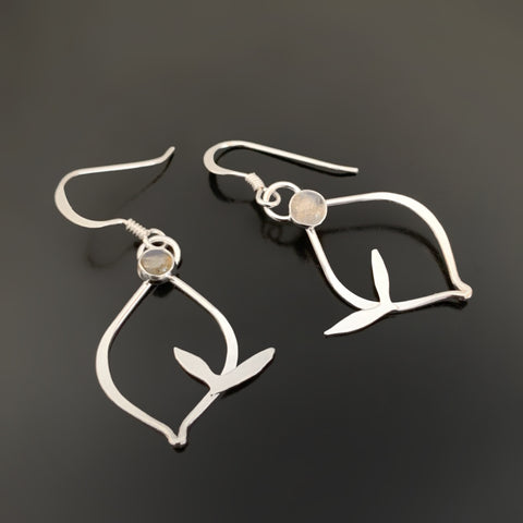 Hope, sterling silver and labradorite earrings