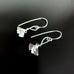 Small Ginkgo Earrings with Tendril in Sterling Silver