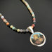 Painted Landscape Pendant, sterling silver and fancy jasper