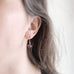 purple freshwater pearl earrings, handmade in USA