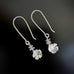 sterling silver and labradorite handmade flower earrings