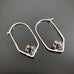Crystal Point Hoop in sterling silver and shimmery charcoal