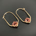Crystal Point Hoop in gold and rose gold crystal