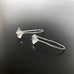 Small Ginkgo Drop Earrings in Sterling Silver.