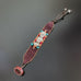 Woven Bracelet with Rose Quartz Turquoise and Striped Button Clasp