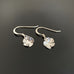 handmade sterling silver flower drop earrings