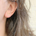 handmade gold filled hear post earrings
