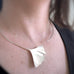 Ginkgo Leaf Neck Wire in Sterling Silver