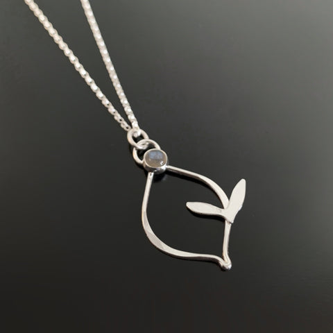 Hope, sterling silver and labradorite necklace